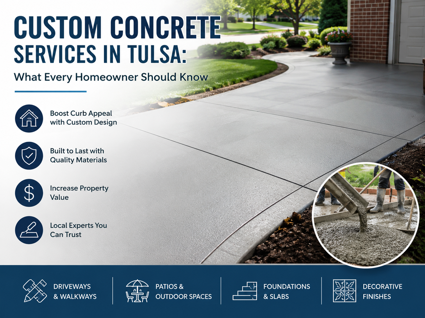 Custom Concrete Services in Tulsa: What Every Homeowner Should Know
